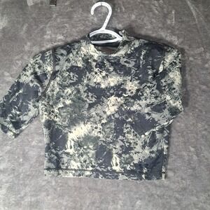 Under Armour HeatGear Mock Neck Tie Dye Fitted Top 1373316 Athleisure Gym Sport